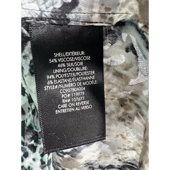 Alice + Olivia Snake Print Burnout Skirt Set Size Large 10 Long Sleeve Midi - Picture 6 of 11